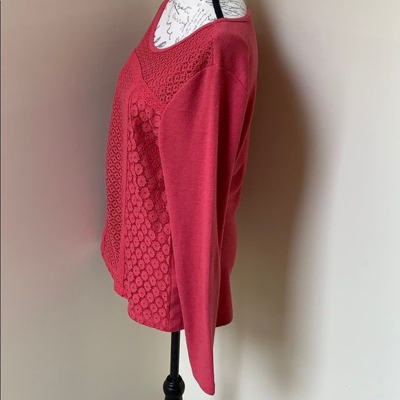 Lucky Brand Lacy Overlay Waffle Knit - Picture 3 of 8